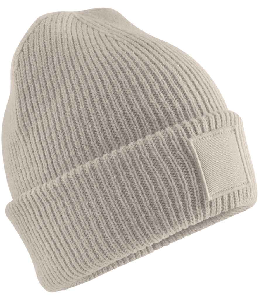 Beechfield Kids Deep Cuffed Tonal Patch Beanie - Natural Stone (BB336B)