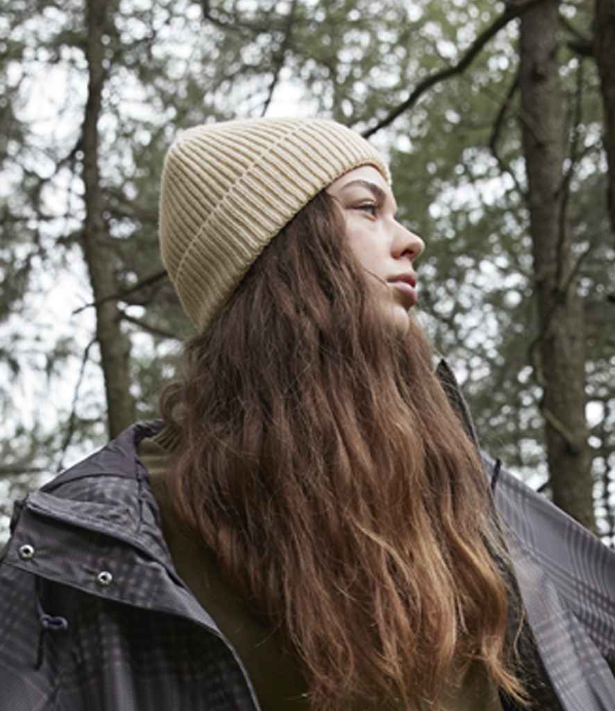 Beechfield Engineered Knit Ribbed Beanie - Oatmeal (BB380)