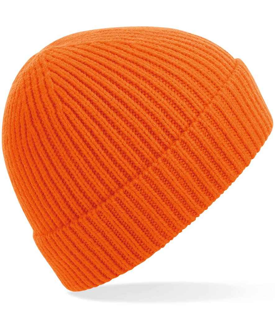 Beechfield Engineered Knit Ribbed Beanie - Orange (BB380)