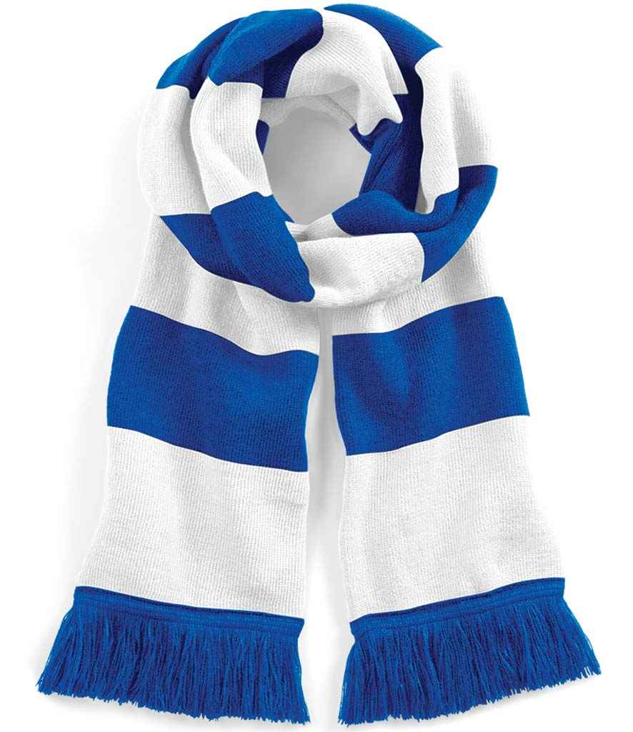 Beechfield Stadium Scarf - Bright Royal/White (BB479)