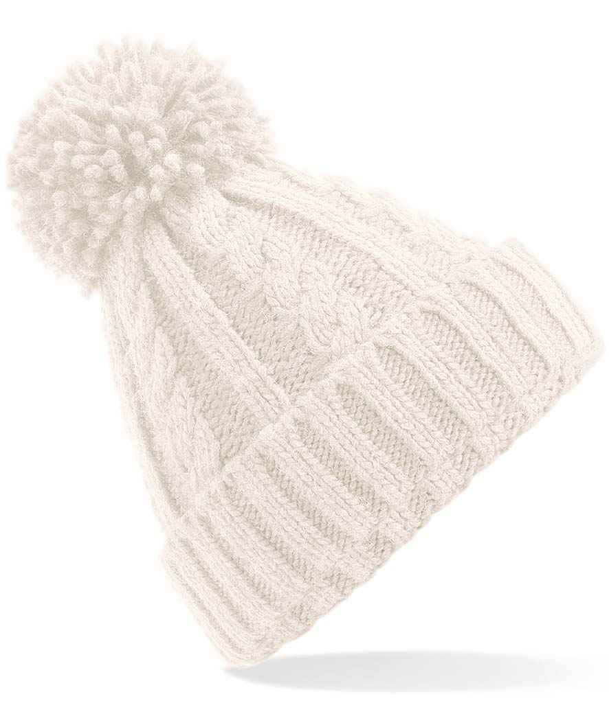 Beechfield Cable Knit Melange Beanie - Oatmeal (BB480)