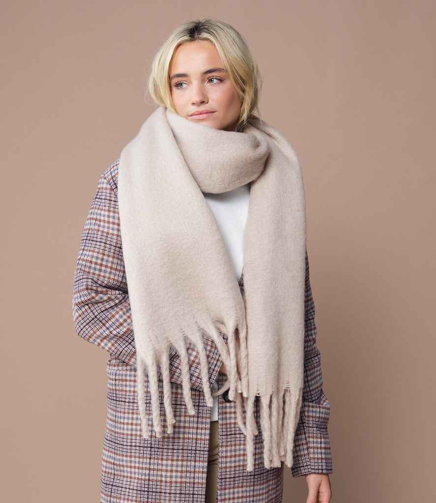 Beechfield Fluffy Scarf - Natural Stone (BB496R)