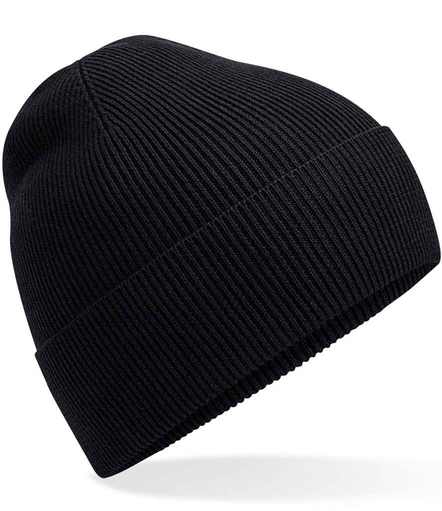 Beechfield Organic Cotton Fine Knit Beanie - Black (BB51N)