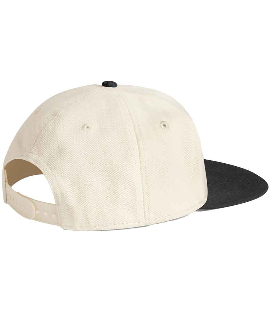 Beechfield Contrast Flat Peak 6 Panel Cap - Natural/Black (BB662)