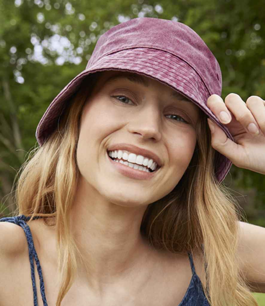 Beechfield Vintage Bucket Hat - Vintage Red (BB688)