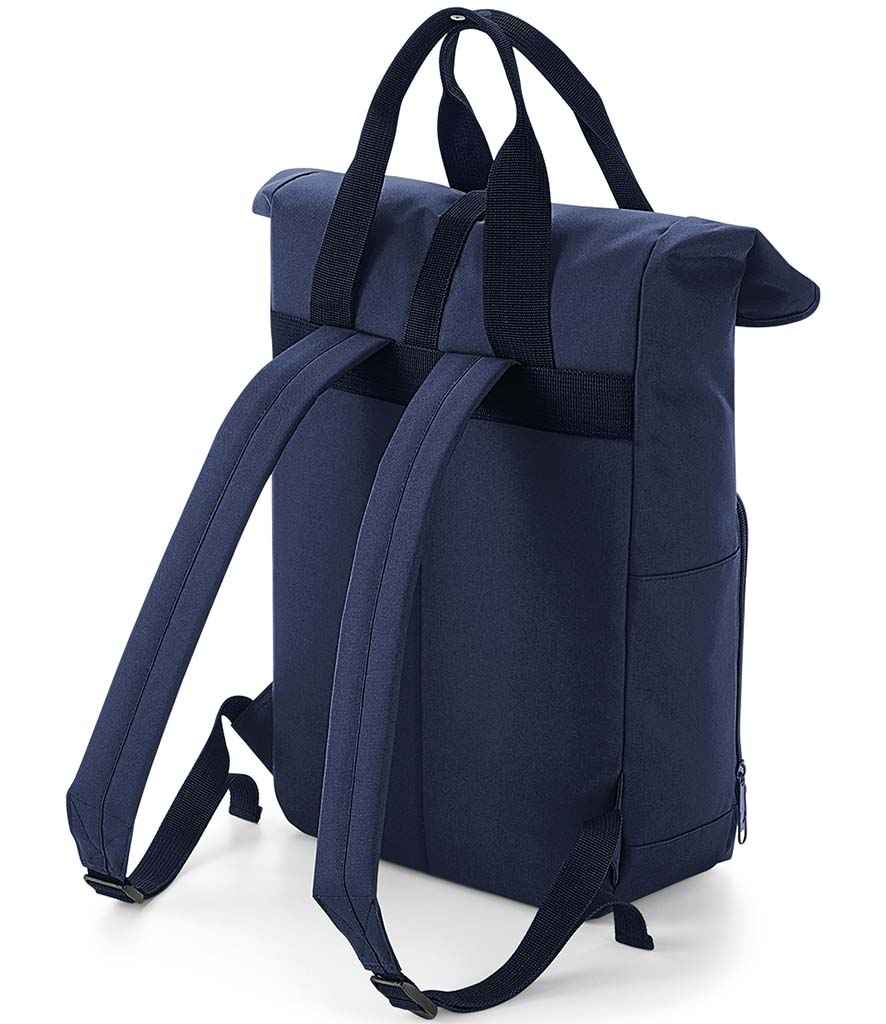 BagBase Recycled Twin Handle Roll-Top Backpack - Navy Dusk (BG118)