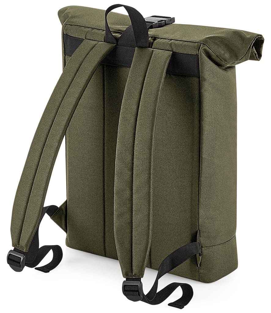 BagBase Recycled Roll-Top Backpack - Military Green (BG286)
