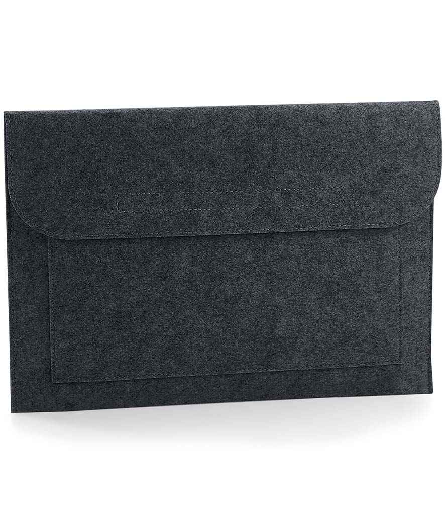 BagBase Felt Laptop/Document Slip - Charcoal Melange (BG726)