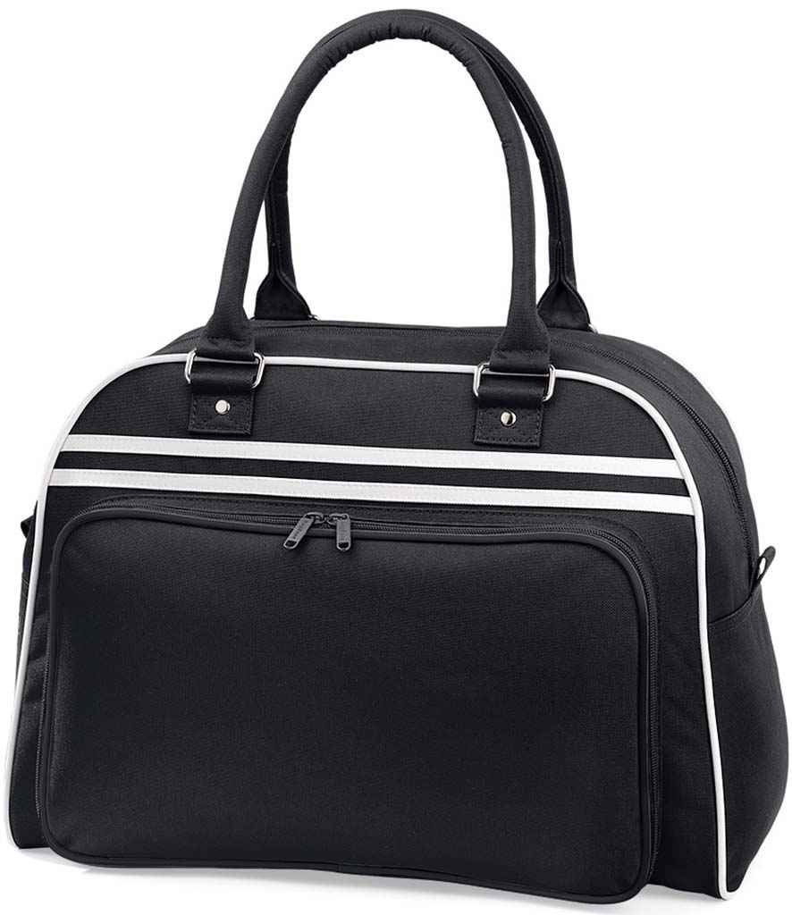 BagBase Retro Bowling Bag - Black/White (BG75)