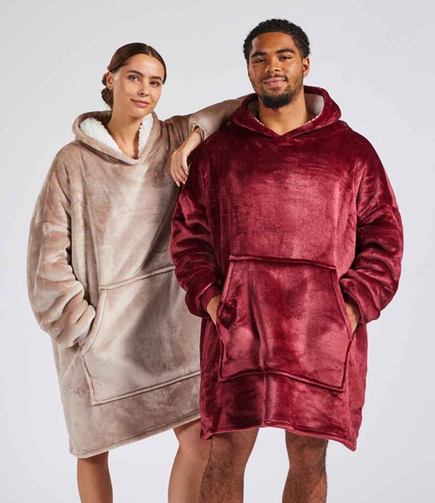 Brand Lab Oversized Hooded Blanket - Burgundy (BH100)