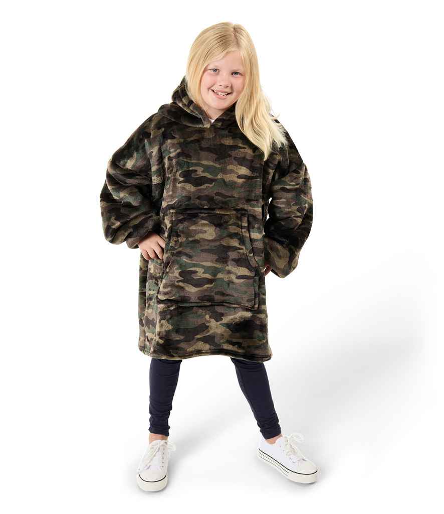 Brand Lab Kids Oversized Hooded Blanket - Green Camo (BH101)