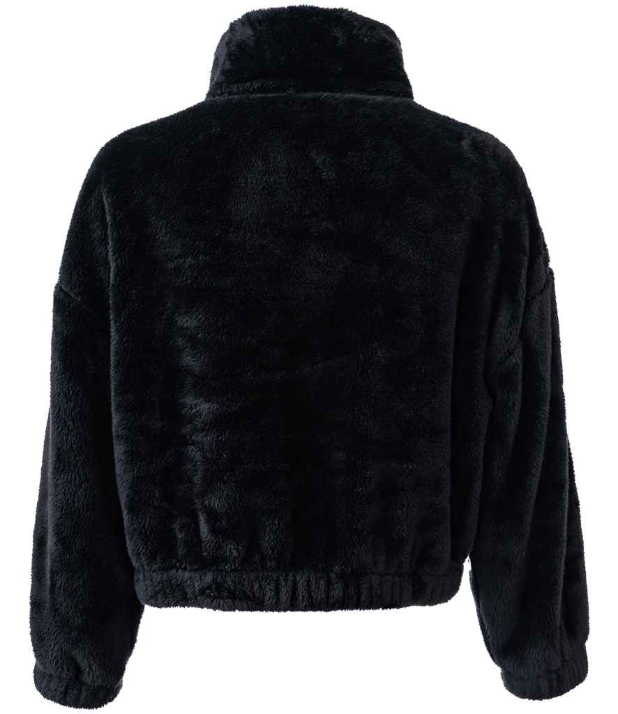 Brand Lab Ladies Fluffy 1/4 Zip Fleece - Black (BH202)