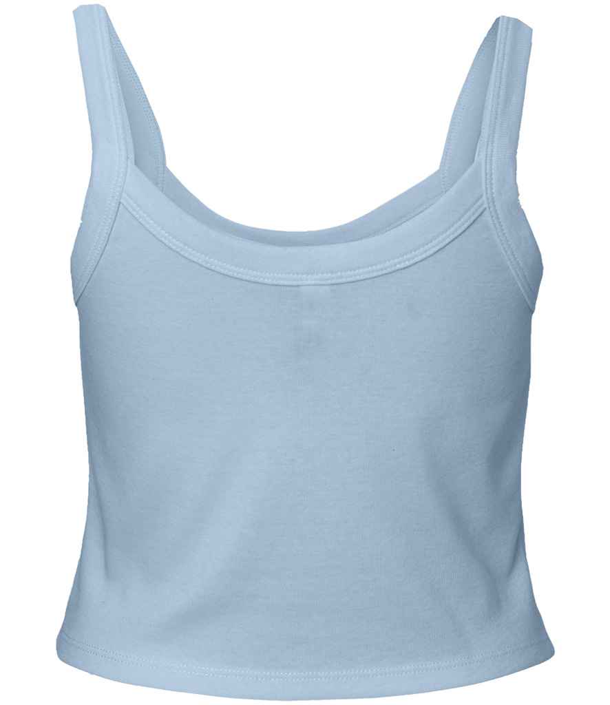 Bella+Canvas Bella Ladies Micro Rib Spaghetti Strap Tank Top - Solid Baby Blue Blend (BL1012)