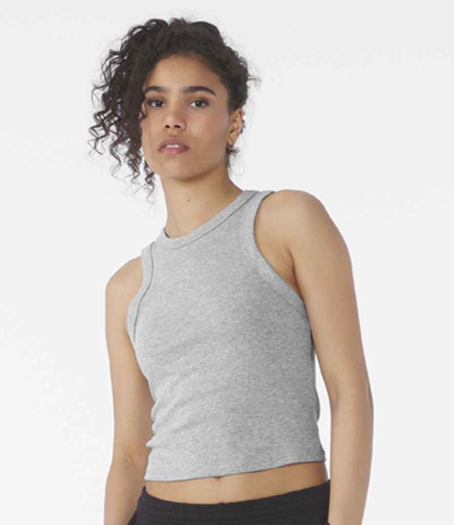 Bella+Canvas Bella Ladies Micro Rib Racer Tank Top - Athletic Heather (BL1019)