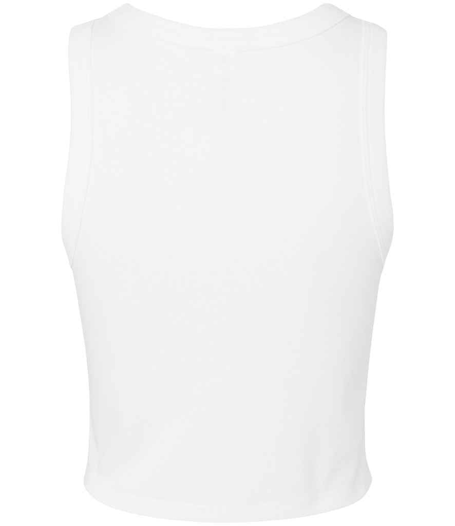 Bella+Canvas Bella Ladies Micro Rib Racer Tank Top - Solid White Blend (BL1019)