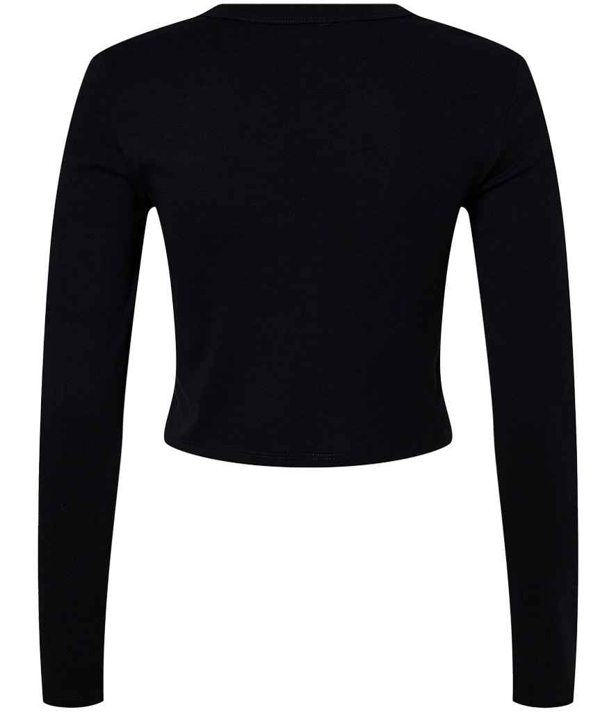 Bella+Canvas Bella Micro Rib Long Sleeve Baby T-Shirt - Solid Black Blend (BL1501)