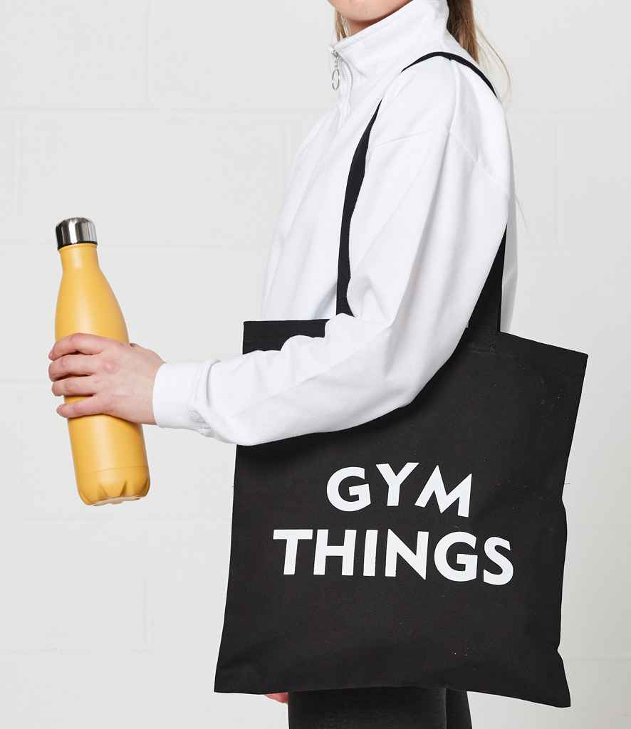 Brand Lab Cotton Long Handle Shopper - Black (BR001)