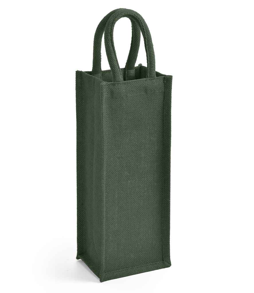 Brand Lab Jute Bottle Bag - Forest Green (BR105)