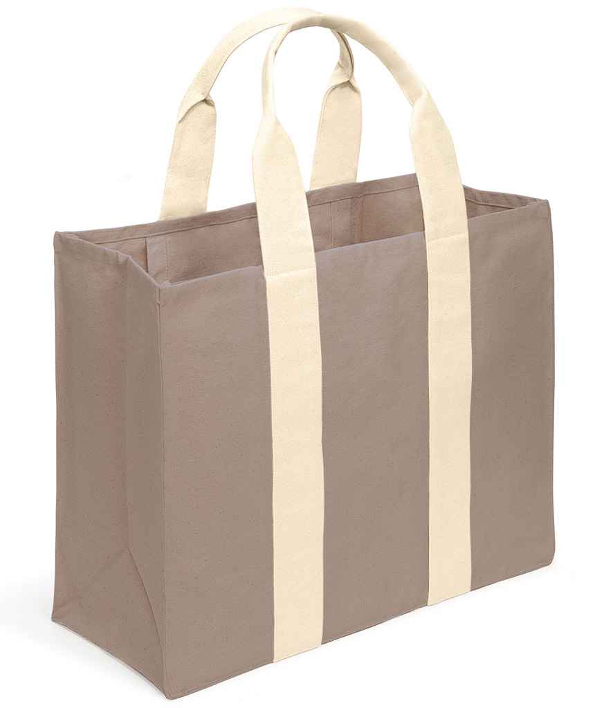 Brand Lab Canvas Wrap Tote Bag - Mushroom/Natural (BR202)