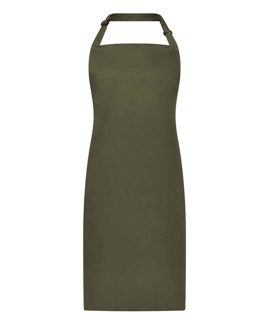 Brand Lab Adjustable Bib Apron - Olive Green (BR500)