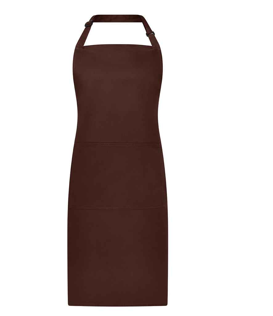Brand Lab Adjustable Bib Pocket Apron - Brown (BR501)