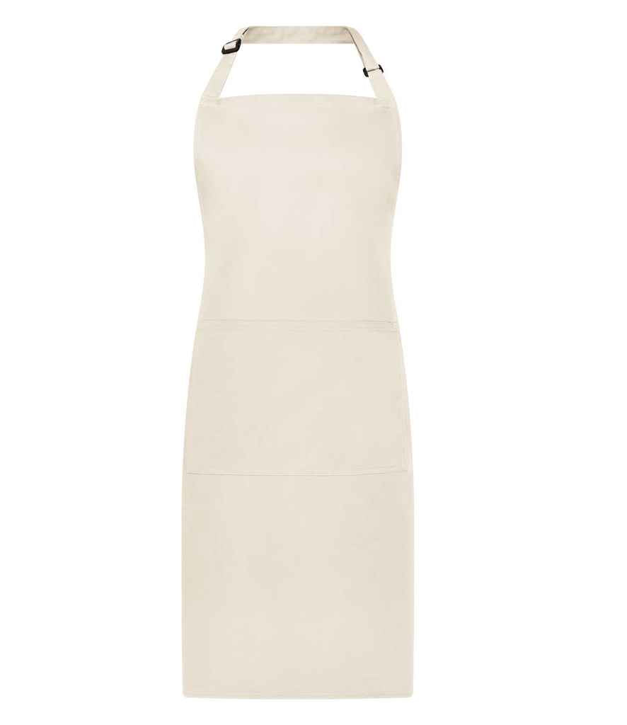 Brand Lab Adjustable Bib Pocket Apron - Natural (BR501)