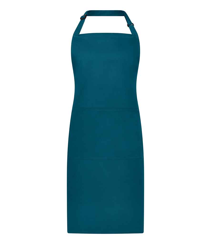 Brand Lab Adjustable Bib Pocket Apron - Teal (BR501)
