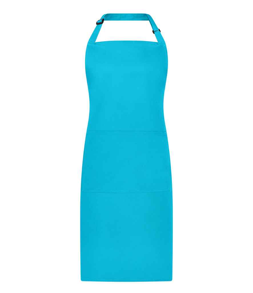 Brand Lab Adjustable Bib Pocket Apron - Turquoise Blue (BR501)