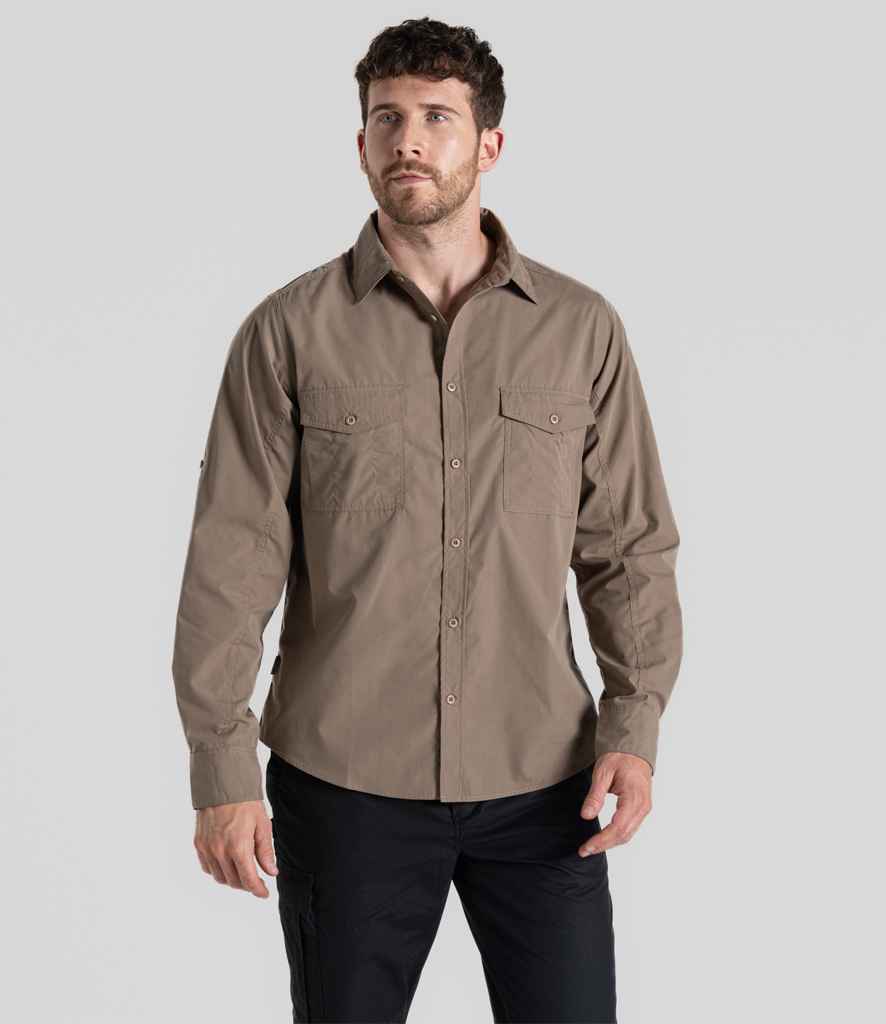 Craghoppers Expert Kiwi Long Sleeve Shirt - Pebble (CR540)