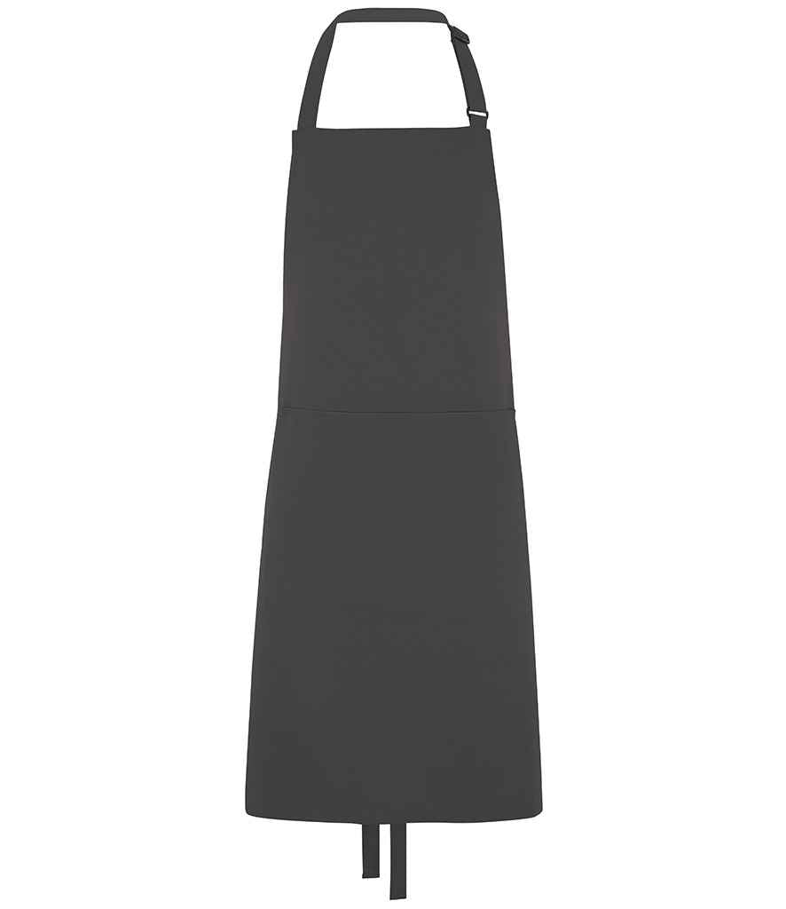 Dennys Polyester Bib Apron with Pocket - Storm Grey (DE101)