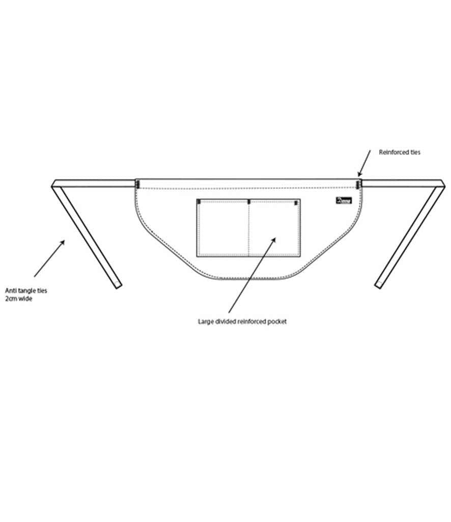 Dennys Wrap Over Waist Apron - Black (DE124)