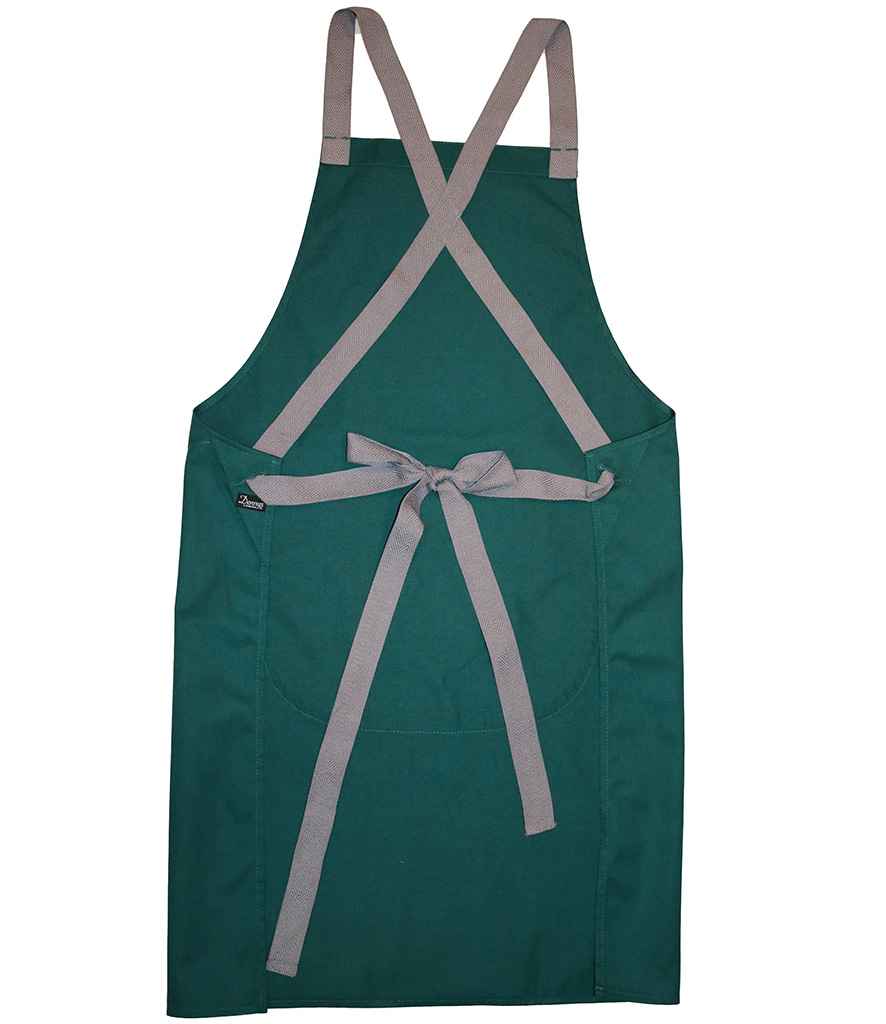 Dennys Cross Back Apron - Bottle Green (DE141)