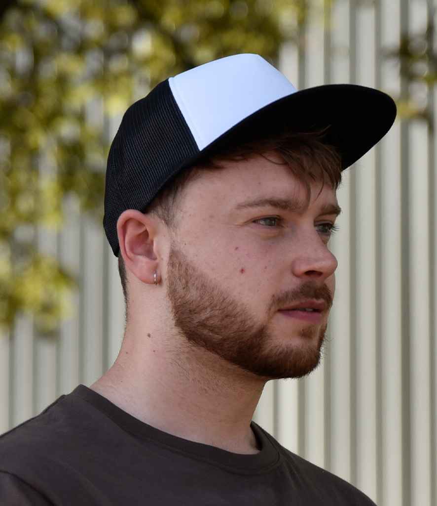Flexfit Foam Trucker Cap - Black/White/Black (F6005FW)