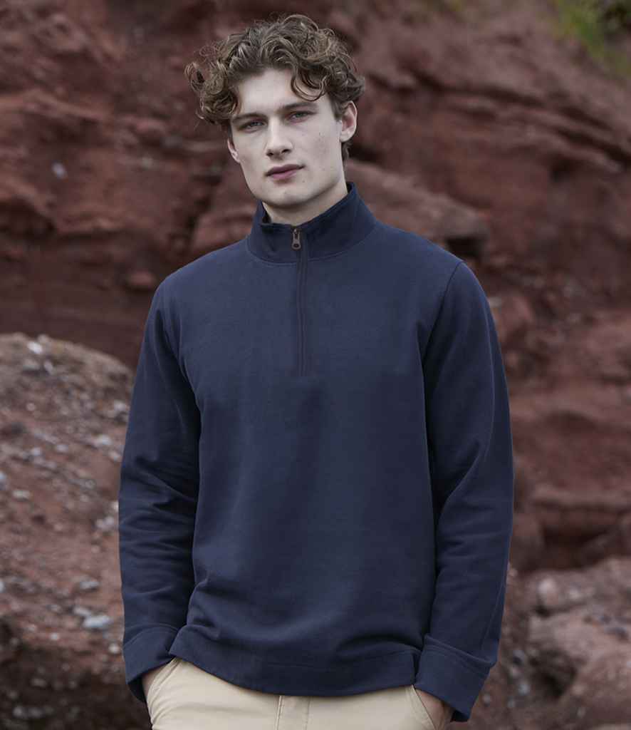 Front Row Premium Piqué 1/4 Zip Top - Navy (FR045)