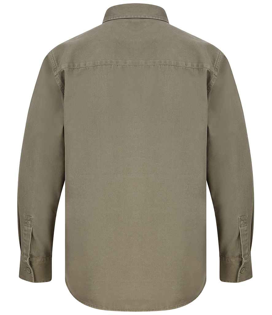 Front Row Drill Overshirt - Khaki (FR054)