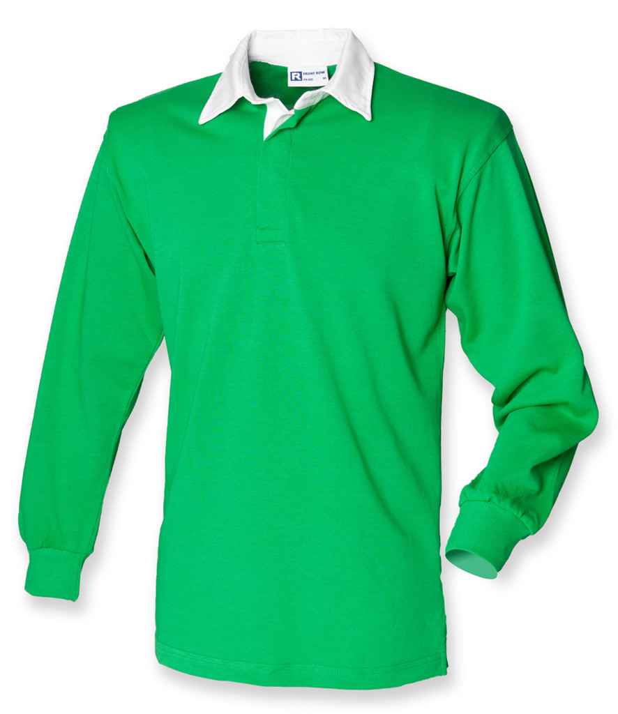 Front Row Classic Rugby Shirt - Bright Green/White (FR100)