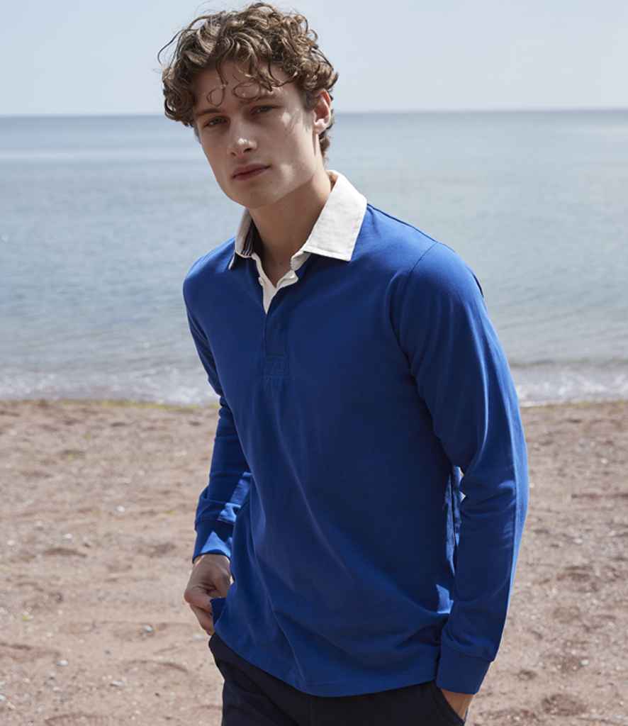 Front Row Premium Superfit Rugby Shirt - Royal Blue (FR104)