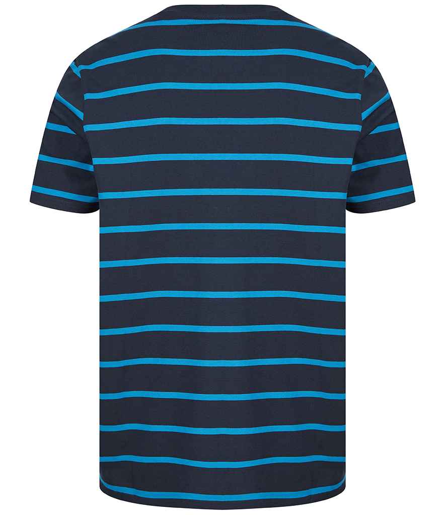 Front Row Striped T-Shirt - Navy/Marine Blue (FR136)