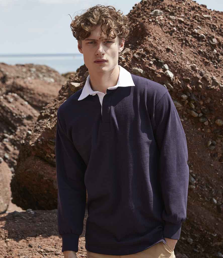 Front Row Original Rugby Shirt - Navy (FR1)