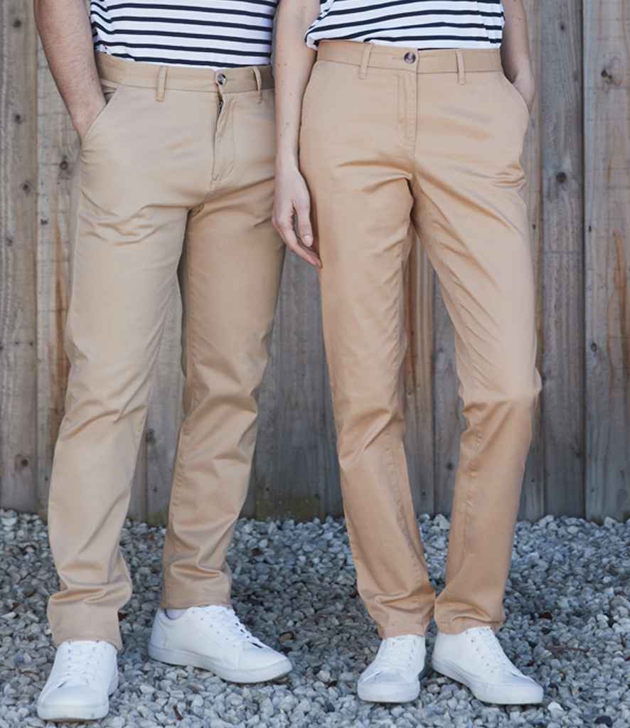 Front Row Ladies Stretch Chino Trousers - Stone (FR622)