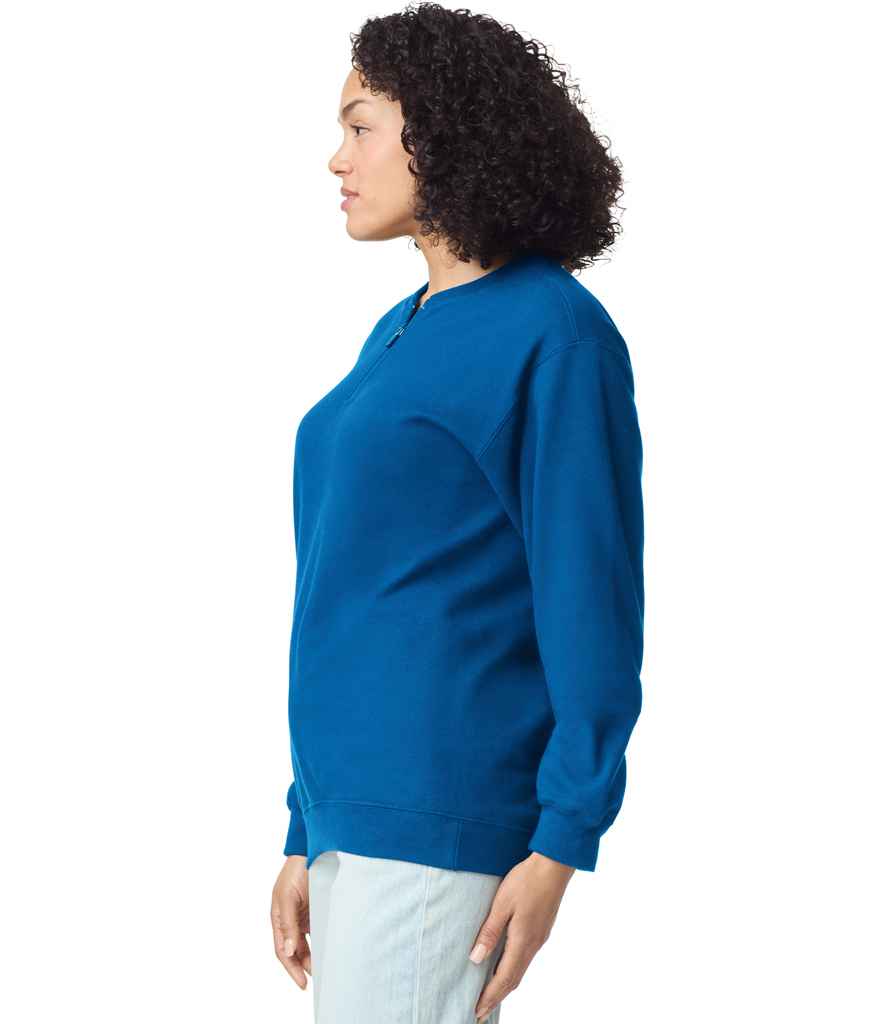 Gildan SoftStyle® Midweight Fleece 1/4 Zip Sweatshirt - Royal Blue (GD612)