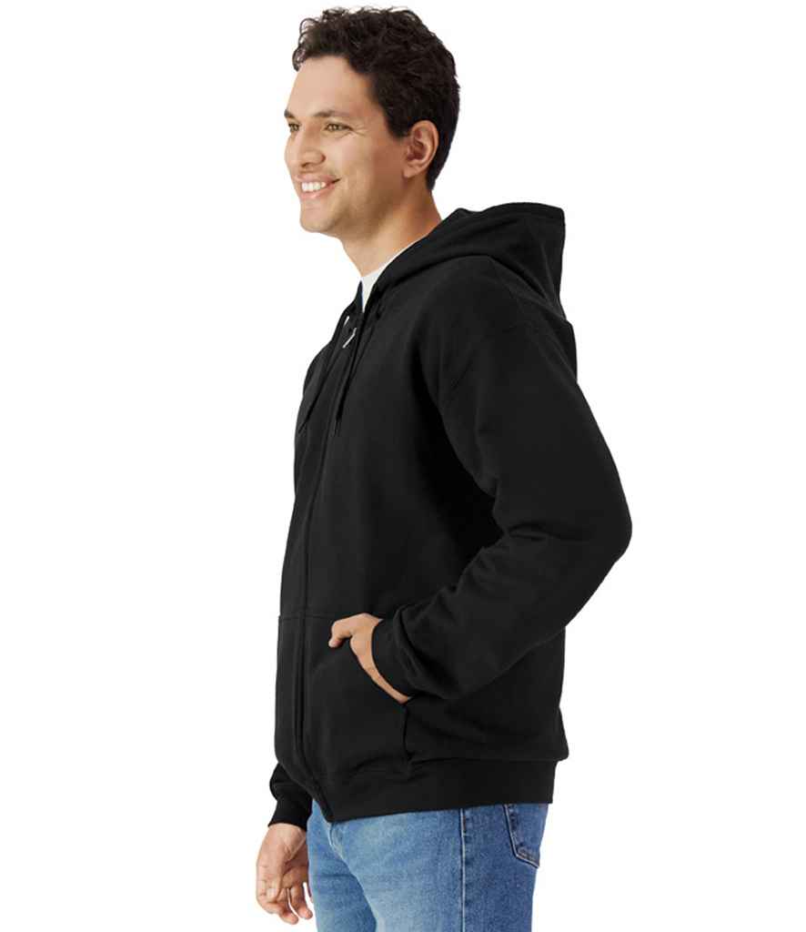 Gildan SoftStyle® Midweight Full Zip Hooded Sweatshirt - Black (GD69)