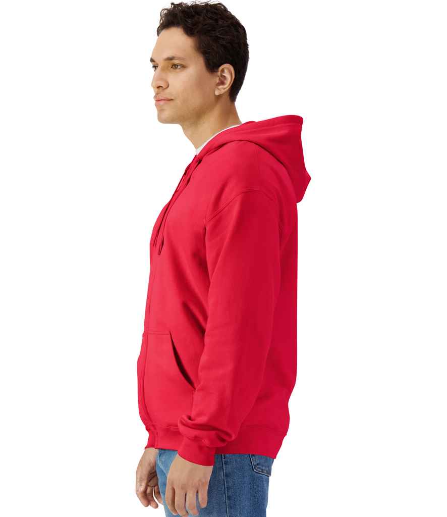 Gildan SoftStyle® Midweight Full Zip Hooded Sweatshirt - Red (GD69)