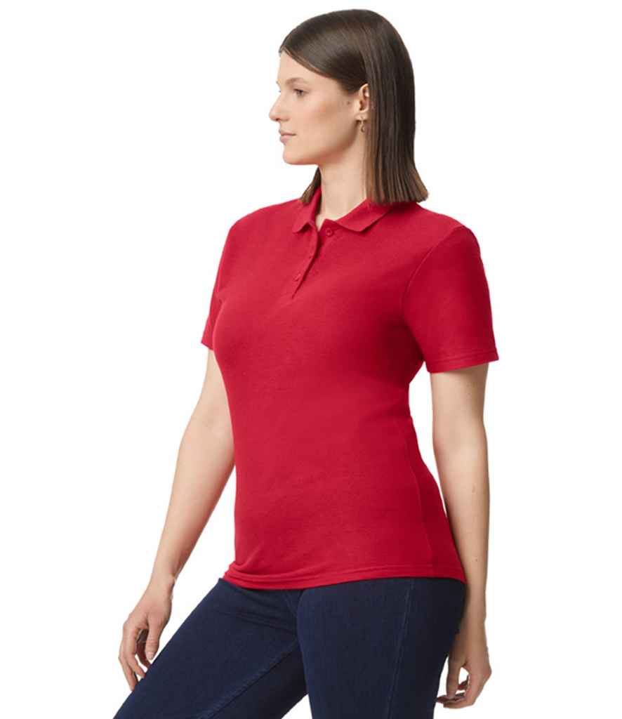 Gildan Ladies SoftStyle® Double Piqué Polo Shirt - Cherry Red (GD75)
