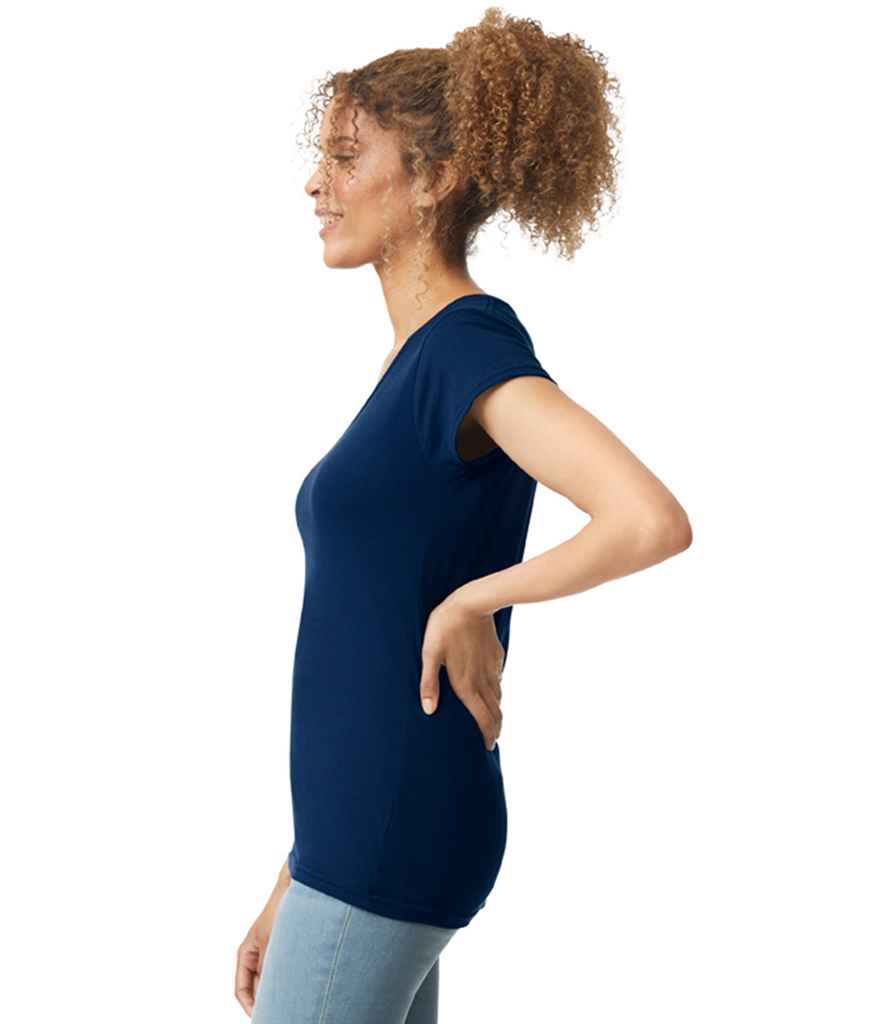 Gildan Ladies SoftStyle® V Neck T-Shirt - Navy (GD78)