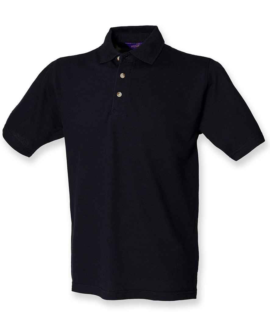 Henbury Henbury Classic Heavy Cotton Piqué Polo Shirt - Navy (H100)