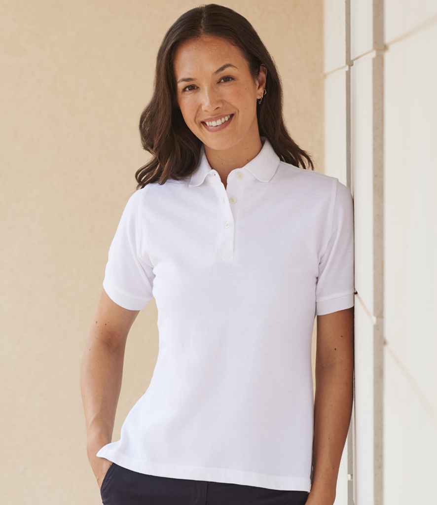 Henbury Henbury Ladies Classic Cotton Piqué Polo Shirt - White (H121)