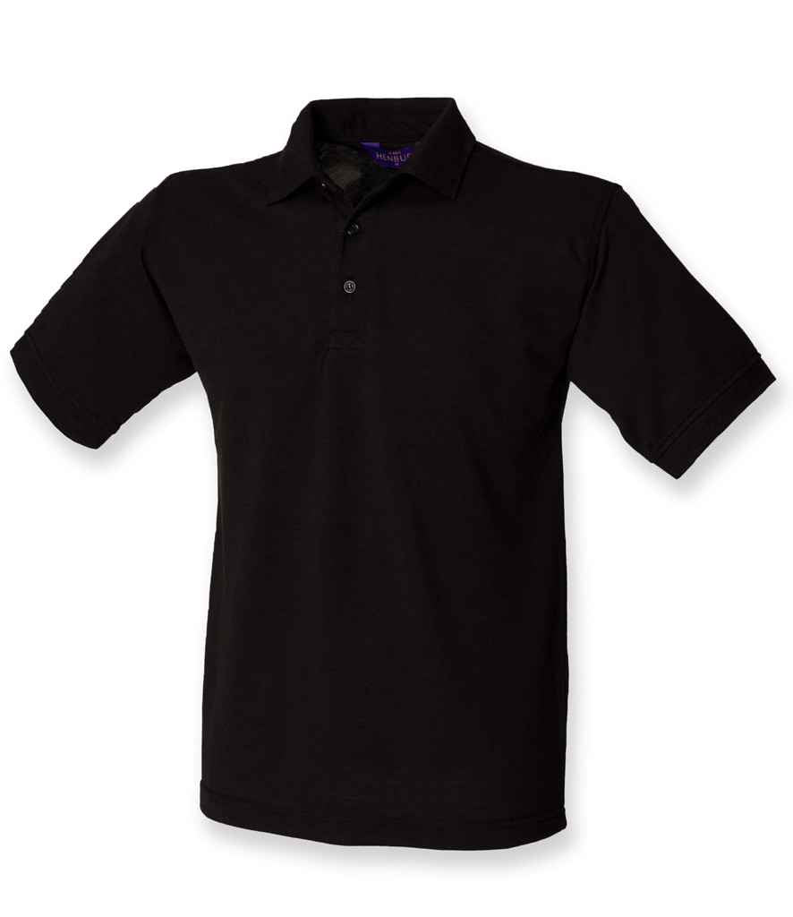 Henbury Henbury Heavy Poly/Cotton Piqué Polo Shirt - Black (H400)