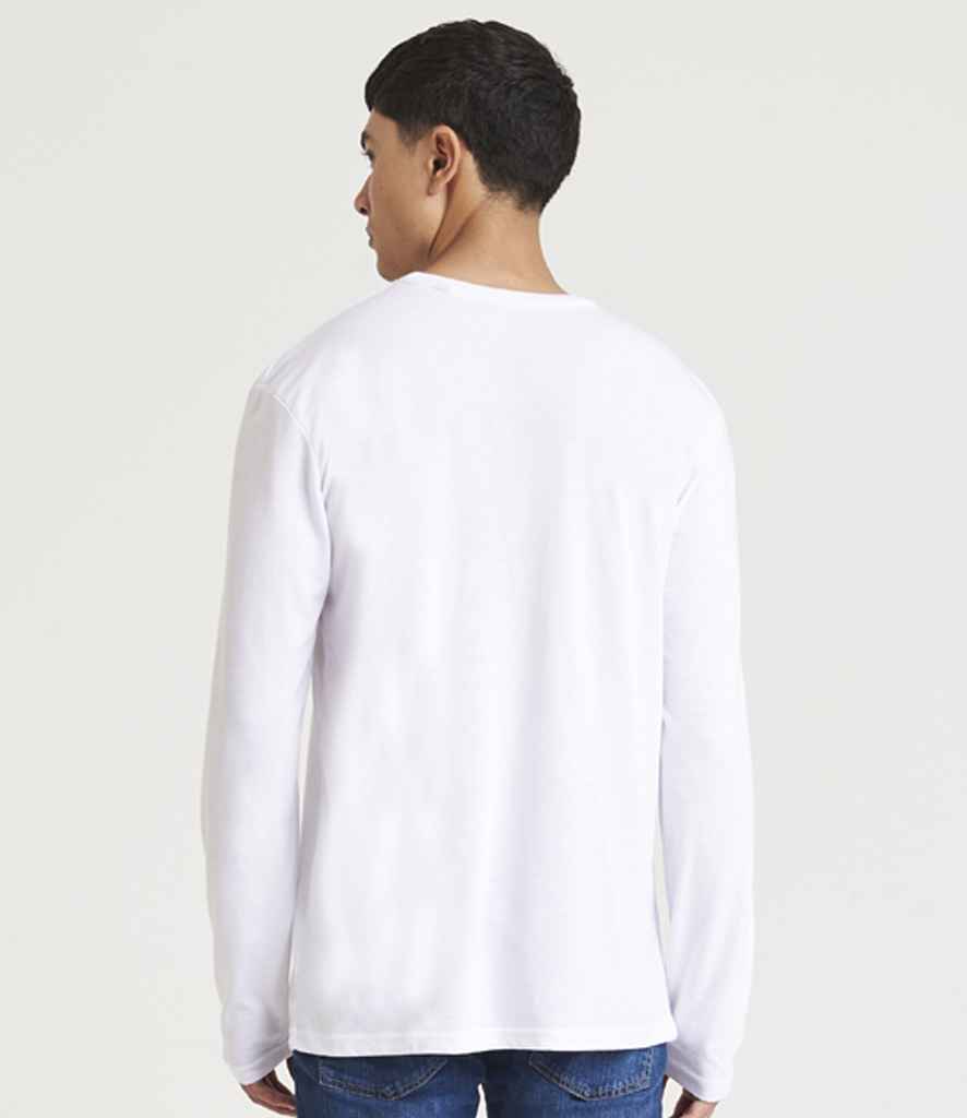 Just Ts AWDis Long Sleeve Tri-Blend T-Shirt - Solid White (JT002)