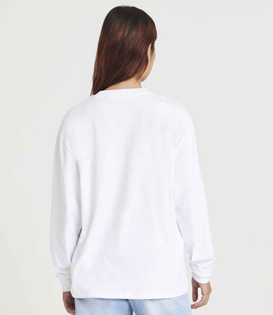 Just Ts AWDis Unisex Oversize 100 Long Sleeve T-Shirt - White (JT019)